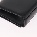 Saint Laurent Chain Kate Shoulder Bag Leather Black Gold Auth 214001M-12