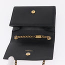 Saint Laurent Chain Kate Shoulder Bag Leather Black Gold Auth 214001M-15