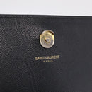 Saint Laurent Chain Kate Shoulder Bag Leather Black Gold Auth 214001M-16