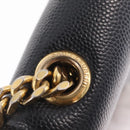Saint Laurent Chain Kate Shoulder Bag Leather Black Gold Auth 214001M-24