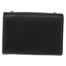 Saint Laurent Chain Kate Shoulder Bag Leather Black Gold Auth 214001M-3