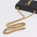 Saint Laurent Chain Kate Shoulder Bag Leather Black Gold Auth 214001M-7