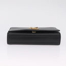 Saint Laurent Chain Kate Shoulder Bag Leather Black Gold Auth 214001M-9