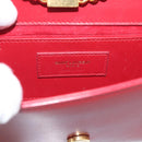 Saint Laurent Kate Chain Shoulder Bag Leather Red Gold Auth 214002M-20