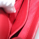 Saint Laurent Kate Chain Shoulder Bag Leather Red Gold Auth 214002M-25