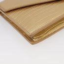 Saint Laurent Chain Shoulder Bag Leather Embossed Gold Auth 214003M-11