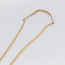 Saint Laurent Chain Shoulder Bag Leather Embossed Gold Auth 214003M-8
