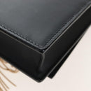 Saint Laurent Kate Chain Shoulder Bag Leather Black Gold Auth 214006M-13