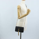 Saint Laurent Kate Chain Shoulder Bag Leather Black Gold Auth 214006M-25