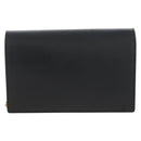 Saint Laurent Kate Chain Shoulder Bag Leather Black Gold Auth 214006M-3