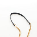 Saint Laurent Kate Chain Shoulder Bag Leather Black Gold Auth 214006M-8