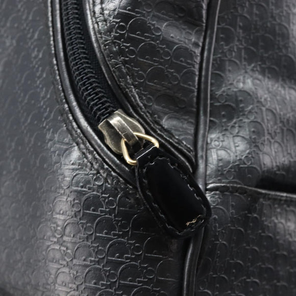 Christian Dior Trotter Canvas Maris Pearl Bag Leather Gray Gold Auth 214009V
