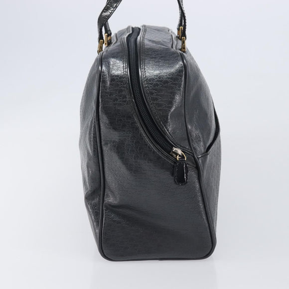 Christian Dior Trotter Canvas Maris Pearl Bag Leather Gray Gold Auth 214009V