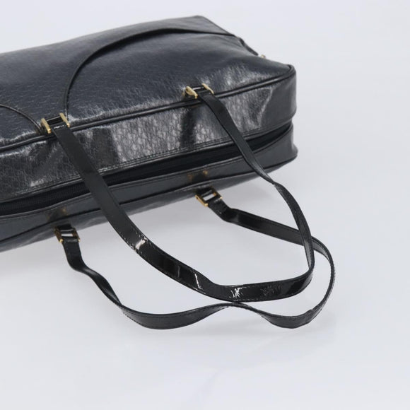 Christian Dior Trotter Canvas Maris Pearl Bag Leather Gray Gold Auth 214009V