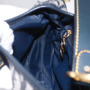 Christian Dior Trotter Canvas Saddle Shoulder Bag Navy Gold Auth 214013M-23