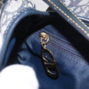 Christian Dior Trotter Canvas Saddle Shoulder Bag Navy Gold Auth 214013M-24