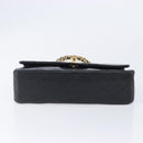 CHANEL Double Flap Chain Matelasse23 Bag Lamb Skin Black Gold CC Auth 214014SAM-9