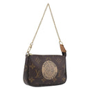 LOUIS VUITTON Mini Pochette Accessoires Pouch T&B M60153 LV Auth 214019V-1