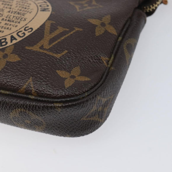 LOUIS VUITTON Mini Pochette Accessoires Pouch T&B M60153 LV Auth 214019V
