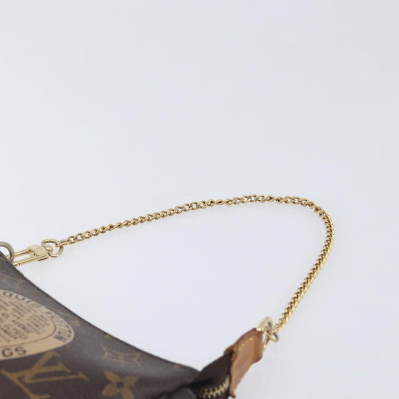 LOUIS VUITTON Mini Pochette Accessoires Pouch T&B M60153 LV Auth 214019V