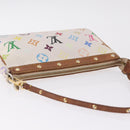 LOUIS VUITTON Multicolor Pochette Accessoires Pouch White M92649 LV Auth 214020-10