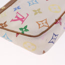 LOUIS VUITTON Multicolor Pochette Accessoires Pouch White M92649 LV Auth 214020-15