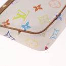 LOUIS VUITTON Multicolor Pochette Accessoires Pouch White M92649 LV Auth 214020-17
