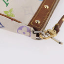 LOUIS VUITTON Multicolor Pochette Accessoires Pouch White M92649 LV Auth 214020-9