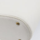 CHANEL Hand Bag Caviar Skin White Gold CC Auth 214021-12
