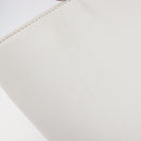 CHANEL Hand Bag Caviar Skin White Gold CC Auth 214021-14