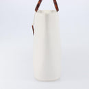 CHANEL Hand Bag Caviar Skin White Gold CC Auth 214021-5
