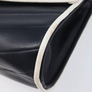 CHANEL Chain Shoulder Bag Lamb Skin Navy Gold CC Auth 214023V-10