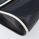 CHANEL Chain Shoulder Bag Lamb Skin Navy Gold CC Auth 214023V-11