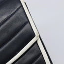 CHANEL Chain Shoulder Bag Lamb Skin Navy Gold CC Auth 214023V-16