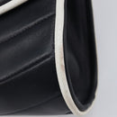 CHANEL Chain Shoulder Bag Lamb Skin Navy Gold CC Auth 214023V-17