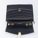 CHANEL Chain Shoulder Bag Lamb Skin Navy Gold CC Auth 214023V-20