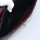 CHANEL Big Matelasse 30 Chain Bag Lamb Skin Black Gold CC Auth 214026SAM-24
