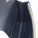 Saint Laurent Kate Chain Wallet Leather Gold Black Auth 214029M-19