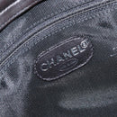 CHANEL Matelasse Tote Bag Lamb Skin Black Silver CC Auth 214030V-17