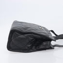 CHANEL Matelasse Tote Bag Lamb Skin Black Silver CC Auth 214030V-4