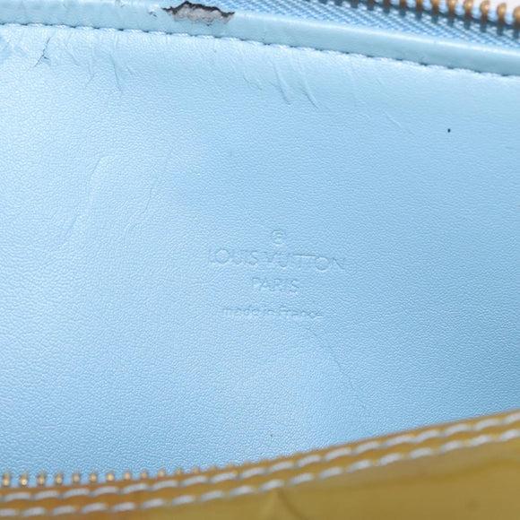 LOUIS VUITTON Monogram Vernis Bedford Hand Bag Baby Blue M91007 LV Auth 214032