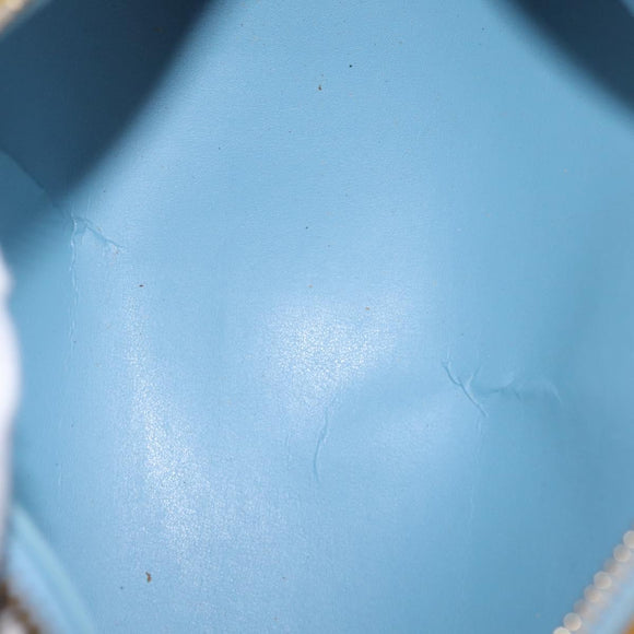 LOUIS VUITTON Monogram Vernis Bedford Hand Bag Baby Blue M91007 LV Auth 214032