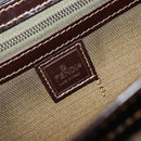 FENDI Zucca Canvas Hand Bag Brown Black Auth 214038V-17
