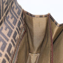 FENDI Zucca Canvas Hand Bag Brown Black Auth 214038V-19