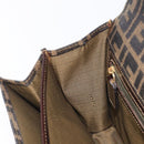 FENDI Zucca Canvas Hand Bag Brown Black Auth 214038V-20