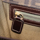 FENDI Zucca Canvas Hand Bag Brown Black Auth 214038V-22