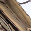 FENDI Zucca Canvas Hand Bag Brown Black Auth 214038V-24