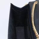 Saint Laurent Kate Chain Shoulder Bag Leather Black Gold Auth 214040M-22