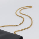 Saint Laurent Kate Chain Shoulder Bag Leather Black Gold Auth 214040M-8