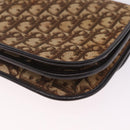 Christian Dior Trotter Canvas Shoulder Bag Beige Gold Auth 214042-15